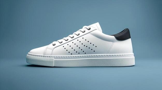 White Sneakers — Blue Accent — buy on Mericati